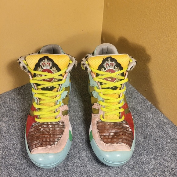 Adidas Rare Jeremy Scott Top Scott JS Streetball Art Green/Black Size 8.5